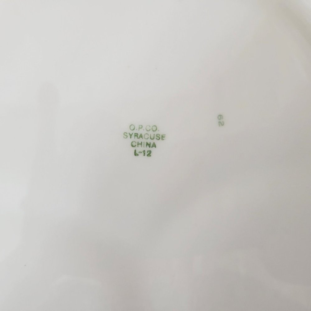 Syracuse China Yellow Floral Divided Dinner Plates Set of Four - Picture 5 of 10